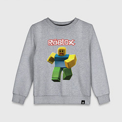 Свитшот хлопковый детский Roblox бегущий персонаж, цвет: меланж