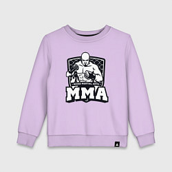 Свитшот хлопковый детский Mixed martial arts, цвет: лаванда