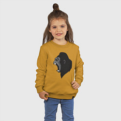 Свитшот хлопковый детский Кинг конг, цвет: горчичный — фото 2