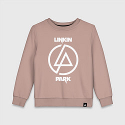 Свитшот хлопковый детский Linkin Park logo, цвет: пыльно-розовый