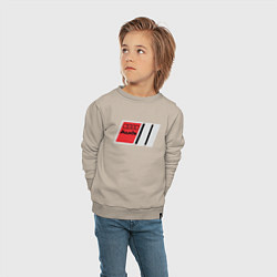 Свитшот хлопковый детский Audi logo, цвет: миндальный — фото 2