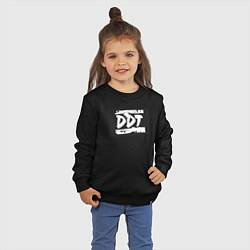 Свитшот хлопковый детский ДДТ - логотип, цвет: черный — фото 2