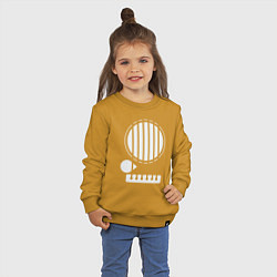 Свитшот хлопковый детский Guitar player, цвет: горчичный — фото 2