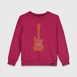 Свитшот хлопковый детский My guitar, цвет: маджента
