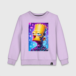 Детский свитшот Cyber Bart Simpson - ai art