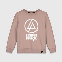 Свитшот хлопковый детский Linkin Park - white, цвет: пыльно-розовый
