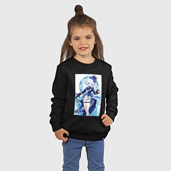 Свитшот хлопковый детский Фурина - Геншин импакт, цвет: черный — фото 2
