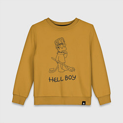 Свитшот хлопковый детский Bart hellboy Lill Peep, цвет: горчичный