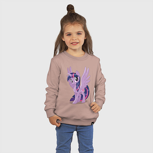 Детский свитшот Твайлайт Спаркл из My Little Pony в кино / Пыльно-розовый – фото 3