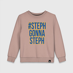 Свитшот хлопковый детский Steph gonna Steph, цвет: пыльно-розовый