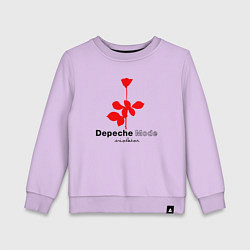 Свитшот хлопковый детский Depeche Mode - Violator album logo, цвет: лаванда