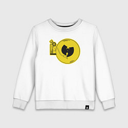 Свитшот хлопковый детский Wu-Tang vinyl, цвет: белый
