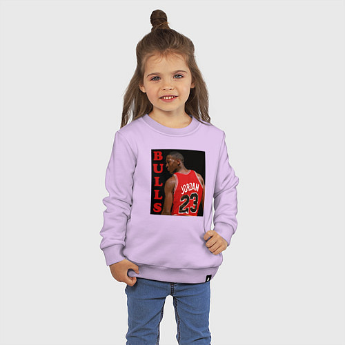 Детский свитшот Bulls Jordan / Лаванда – фото 3