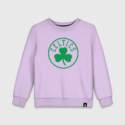 Свитшот хлопковый детский Boston Celtics clover, цвет: лаванда