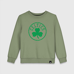 Свитшот хлопковый детский Boston Celtics clover, цвет: авокадо