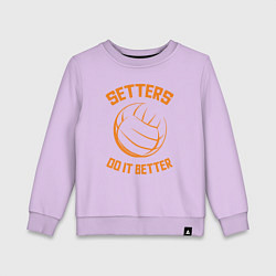 Свитшот хлопковый детский Setters do it better, цвет: лаванда