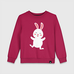 Свитшот хлопковый детский Весёлый кролик, цвет: маджента
