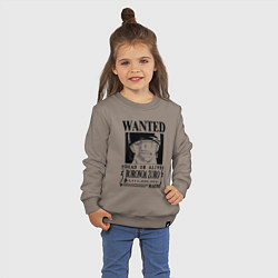 Свитшот хлопковый детский Награда за голову Ророноа Зоро One Piece, цвет: утренний латте — фото 2