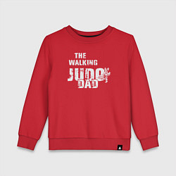 Свитшот хлопковый детский The walking judo dad, цвет: красный