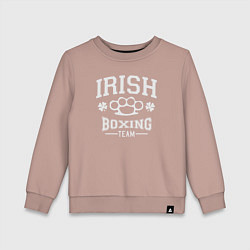 Свитшот хлопковый детский Ирландский бокс, цвет: пыльно-розовый