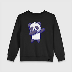 Свитшот хлопковый детский Dabbing panda, цвет: черный