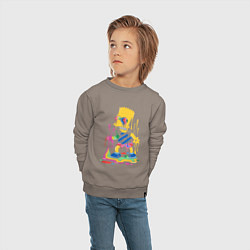 Свитшот хлопковый детский Color Bart, цвет: утренний латте — фото 2