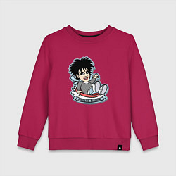 Свитшот хлопковый детский The Cure - Robert Smith just like heaven, цвет: маджента