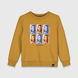 Свитшот хлопковый детский Nayeon Twice Girl, цвет: горчичный