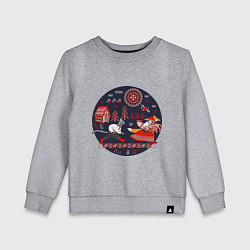 Свитшот хлопковый детский Кот и лиса из сказки, цвет: меланж