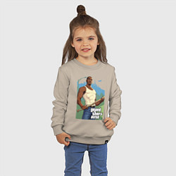 Свитшот хлопковый детский GTA - Карл Джонсон, цвет: миндальный — фото 2