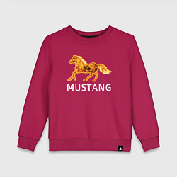 Свитшот хлопковый детский Mustang firely art, цвет: маджента