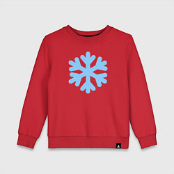 Свитшот хлопковый детский Голубая снежинка, цвет: красный