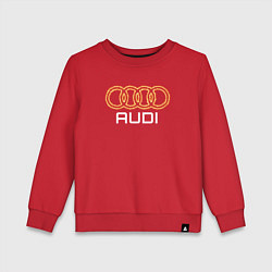 Свитшот хлопковый детский Audi fire, цвет: красный