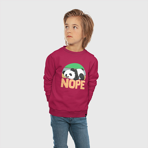 Детский свитшот Panda nope / Маджента – фото 4