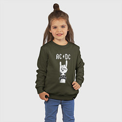 Свитшот хлопковый детский RnR AC DC, цвет: хаки — фото 2