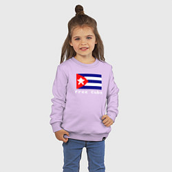 Свитшот хлопковый детский Free Cuba, цвет: лаванда — фото 2