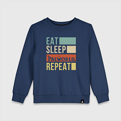Детский свитшот Eat sleep Palworld rpeat