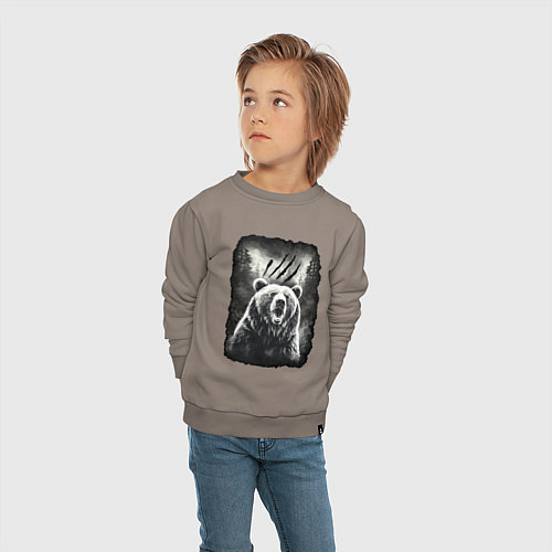 Детский свитшот Большой Медведь / Утренний латте – фото 4