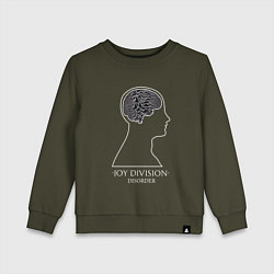 Свитшот хлопковый детский Joy Division - Disorder, цвет: хаки