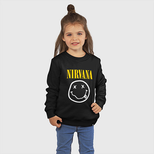 Детский свитшот Nirvana original / Черный – фото 3
