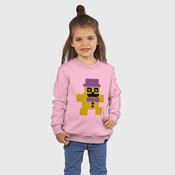 Свитшот хлопковый детский Fnaf psychic friend, цвет: светло-розовый — фото 2