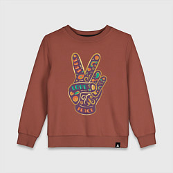 Детский свитшот Free love peace
