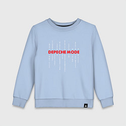 Свитшот хлопковый детский Depeche Mode - songs list, цвет: мягкое небо