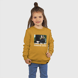 Свитшот хлопковый детский Егор Летов х Лана Дел Рэй, цвет: горчичный — фото 2