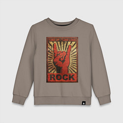 Детский свитшот Rock tune up turn loud жест коза