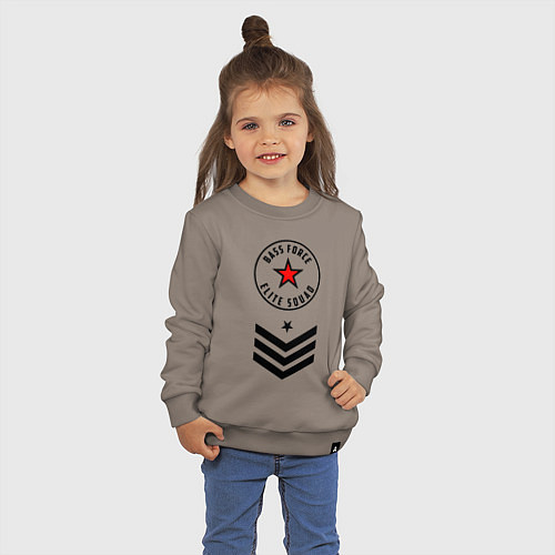 Детский свитшот Сила басов - элитный отряд / Утренний латте – фото 3