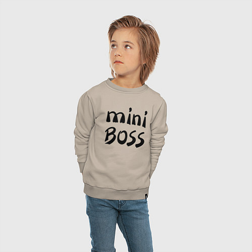 Детский свитшот Mini boss / Миндальный – фото 4