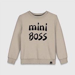 Свитшот хлопковый детский Mini boss, цвет: миндальный