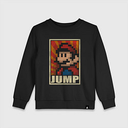 Свитшот хлопковый детский Jump Mario, цвет: черный