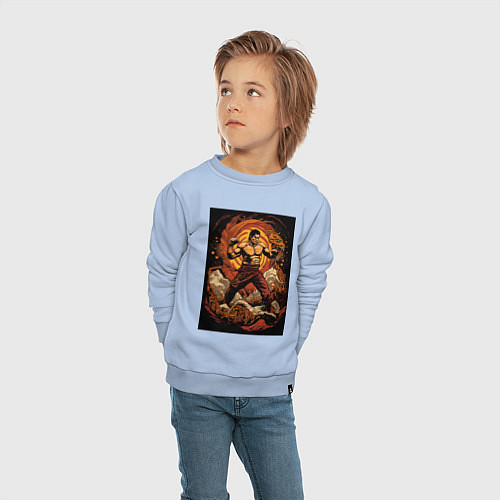 Детский свитшот Муай Тай боец / Мягкое небо – фото 4